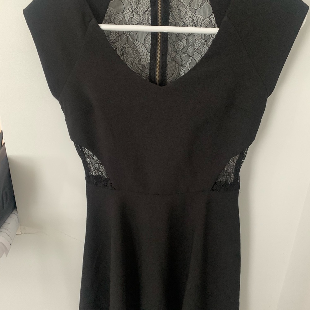 Black lace back dress size small